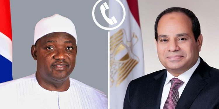 الرئيس السيسي يتلقى اتصالًا هاتفيًا من رئيس جمهورية جامبيا