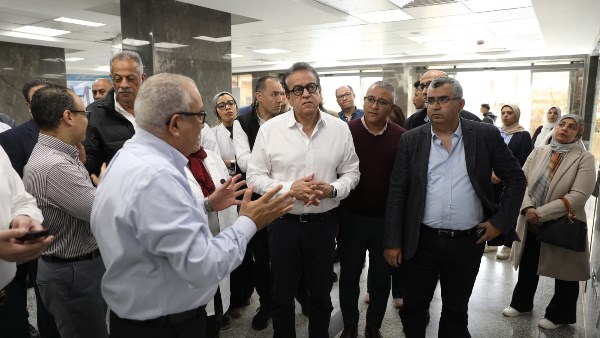 وزير الصحة يتفقد تطوير مستشفى مدينة نصر للتأمين الصحي ويوجه بسرعة استكمال الأعمال